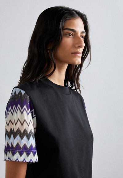 Missoni SHORT SLEEVE - Marškinėliai su spaudiniu - black/blue