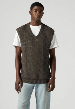 SKYLINE SWEATER VEST - Stickad tröja - checkers dark phanto