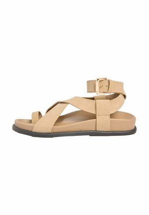 TOE LOOP CROSS STRAP COMFORT FLATS - Tåsandaler - neutral
