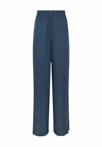 WIDE LEG - Pantalon classique - navy