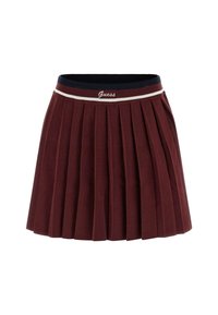 KURZER FALTEN - A-linjekjol - weinrot