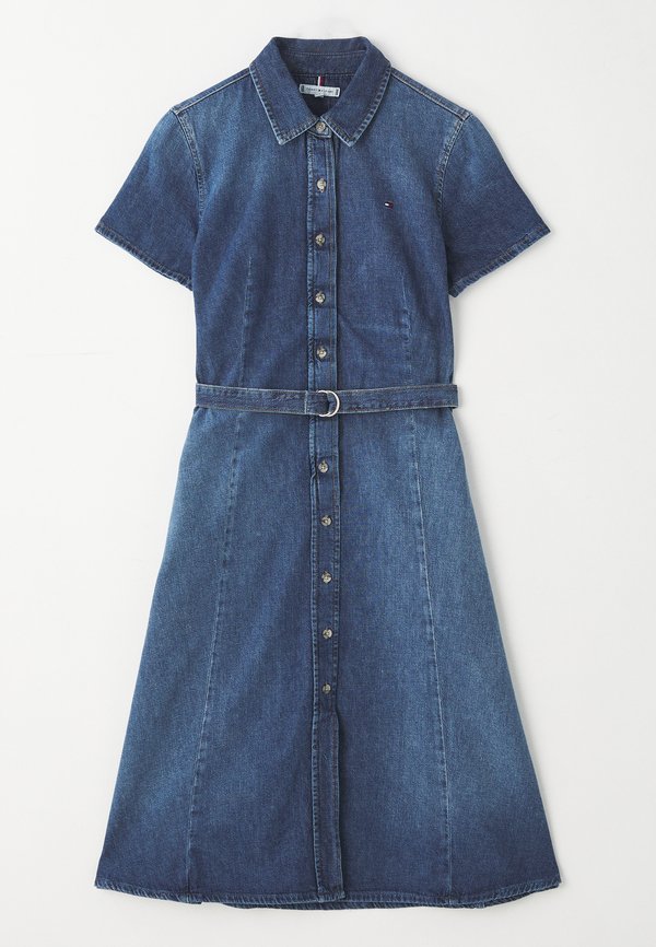 MIDI SHIRT DRESS - Denim dress2