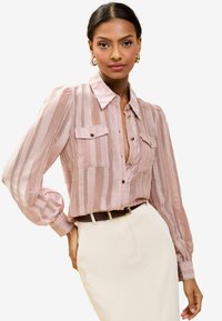 REGULAR FIT - UTILITY STRIPE BURNOUT - Chemisier - pink