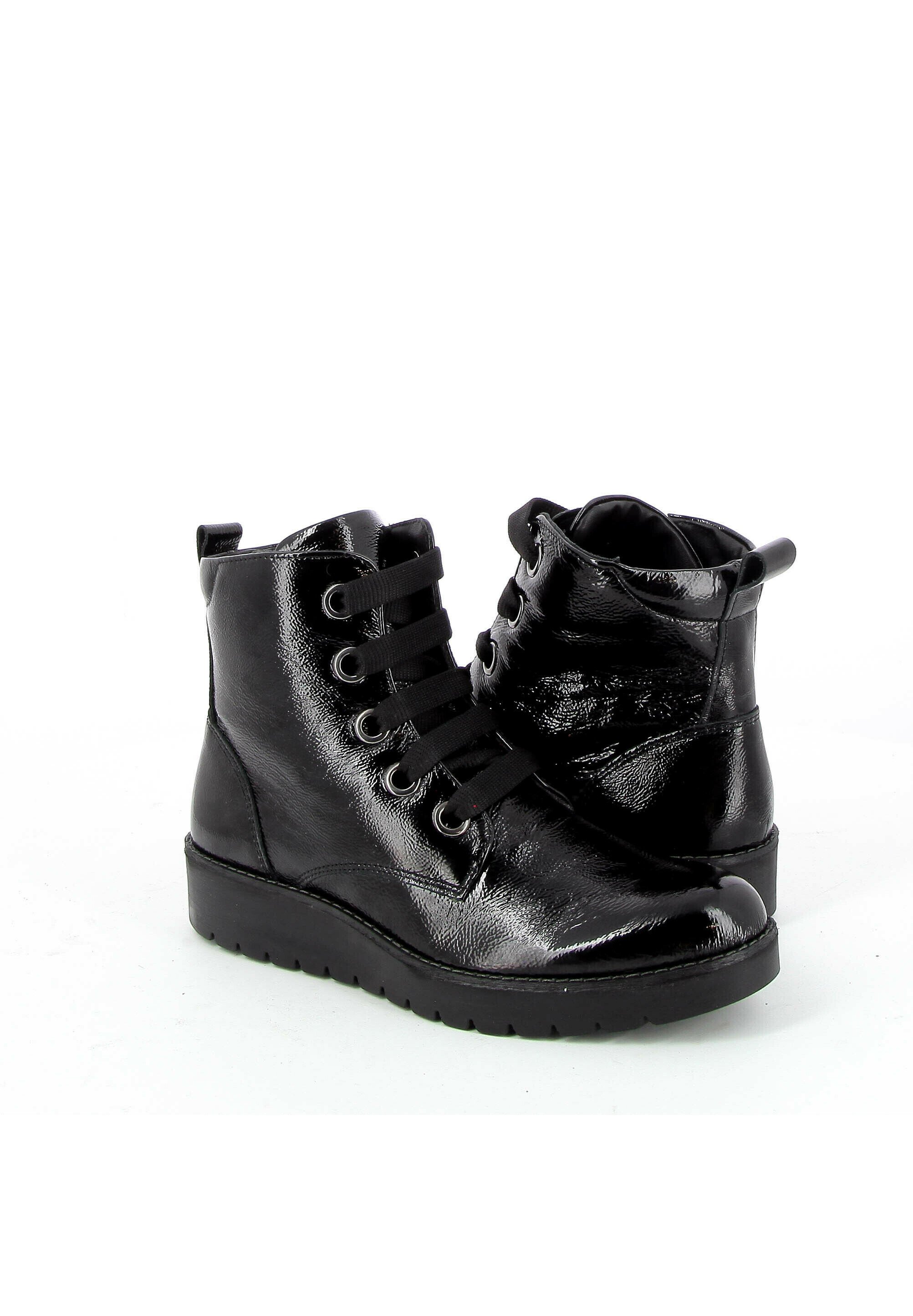 Hush Puppies ANKLE BOOTS IOLA - Enkellaarsjes met plateauzool - black/Zwart  - Zalando.nl