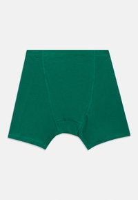 Rohelised puuvillased bokserid tiheda sobivusega, millel on õmblused lamedad ja sile pind. Graafilisi trükiseid ega mustreid ei ole.