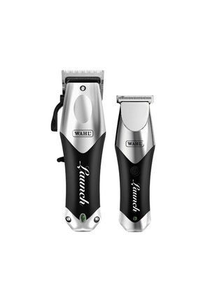 Two Wahl Launch hair clippers with black and silver bodies placed side by side on a white background.