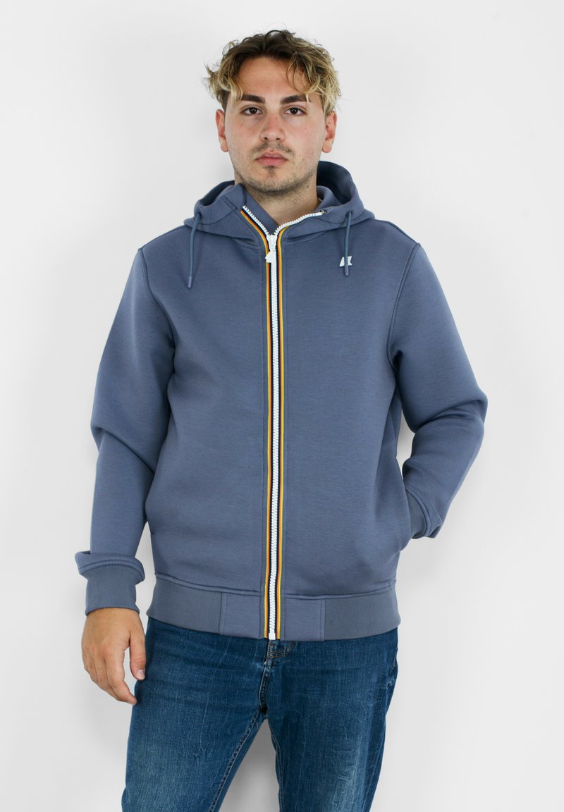 K-Way RAINER SPACER - Felpa con zip - blu