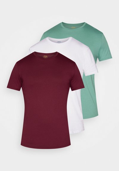 Polo Ralph Lauren CREW 3 PACK - Apatiniai marškiniai - green/white/red