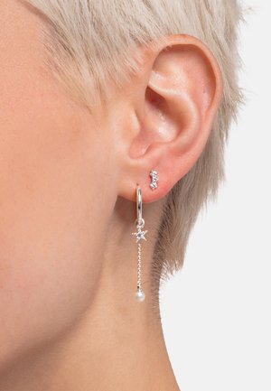 THOMAS SABO, EINZEL OHRSTECKER WEISSE STEINE SILBER - Einzelner Ohrring - silver-coloured weiß