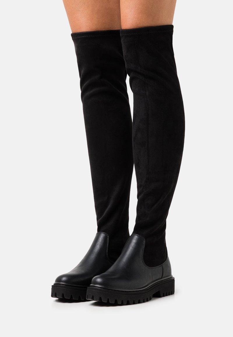 Even&Odd Wide Fit Botas mosqueteras - black