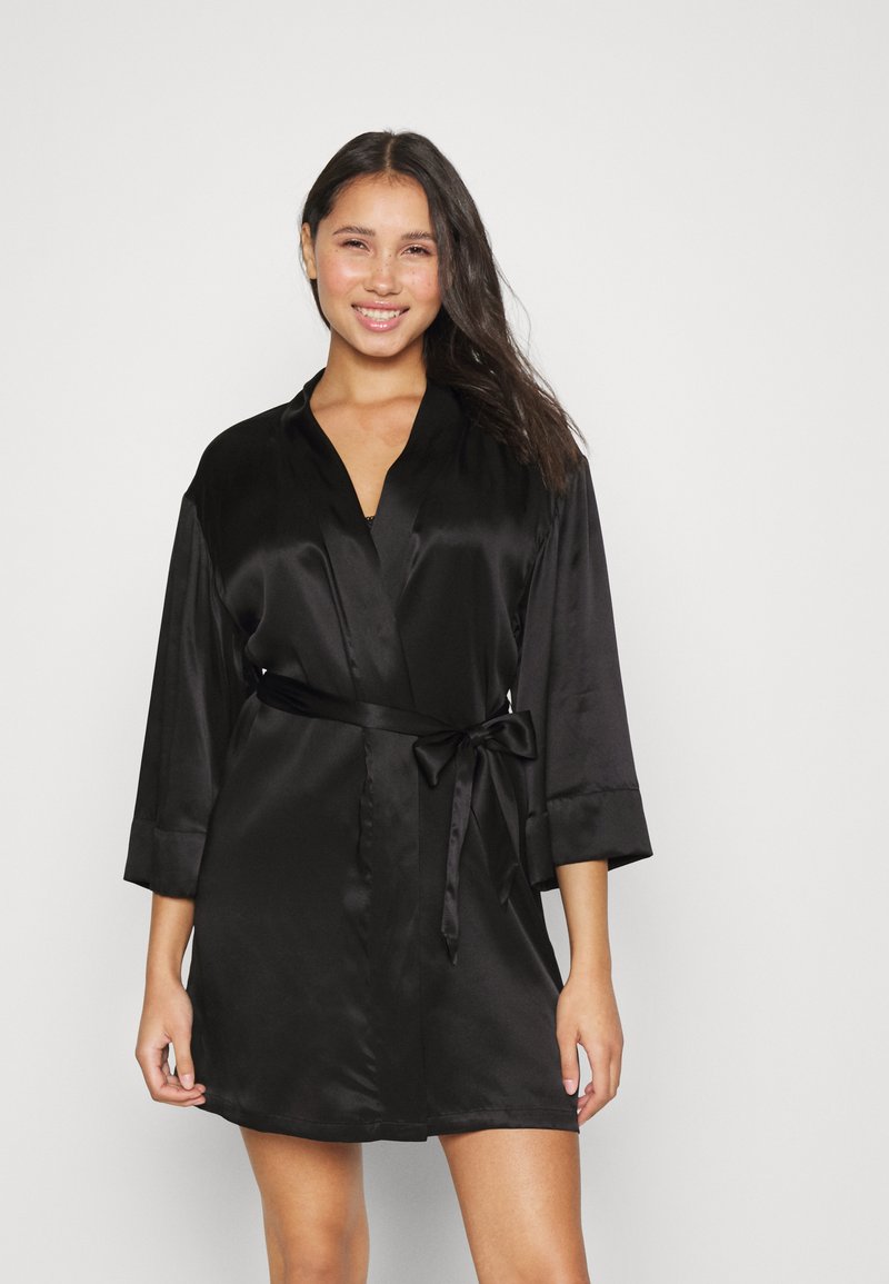 Etam PEARLY - Peignoir - black/rouge - ZALANDO.FR