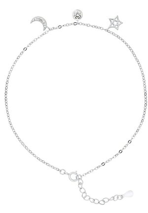 CHAINE DE CHEVILLE SOLEIL ETOILE LUNE - LE JOUR ET LA N - Bracelet - argentée couleur