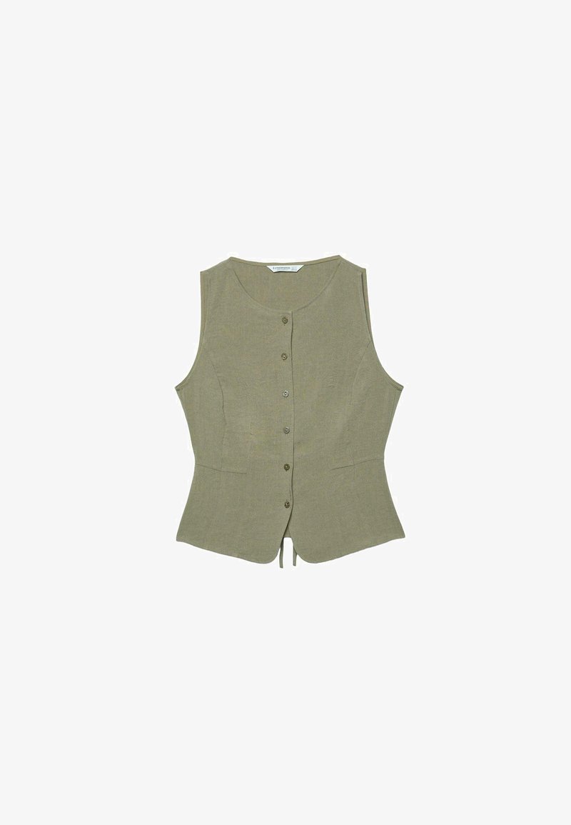 Stradivarius SLEEVELESS BUTTONED TOP 02031525 Veste Sans Manches stradivarius-sleeveless-buttoned-top-02031525-veste-sans-manches