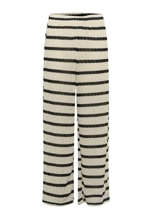 Kaffe KAEDITH - Bukser - turtledove   black stripe