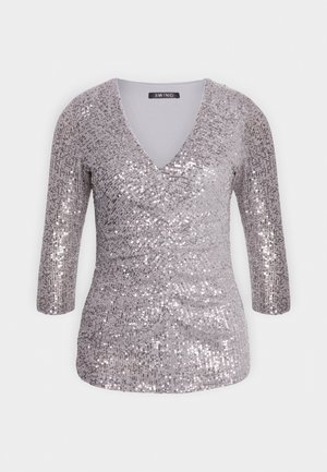Swing, SEQUINS - Блуза с дълги ръкави - silver shadow