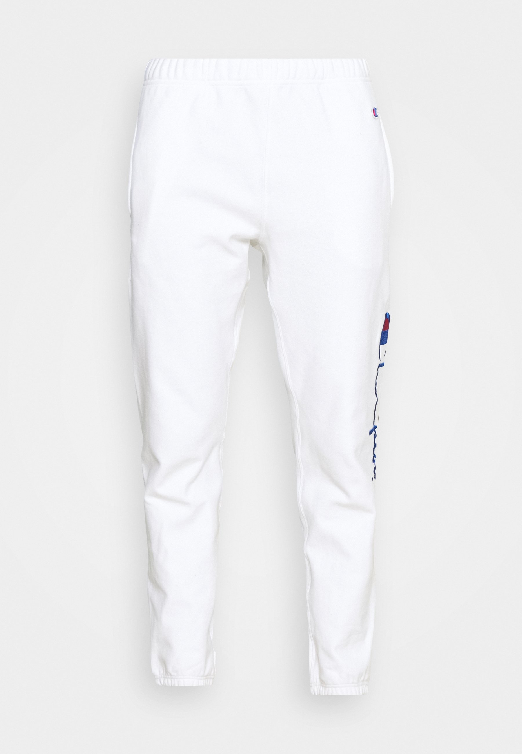 white elastic pants