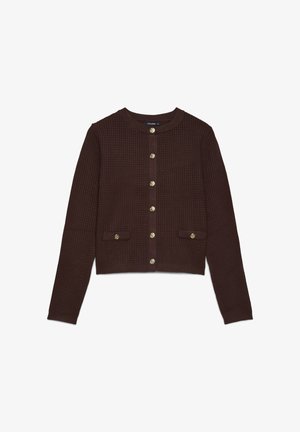 Calliope, MAGLIA TINTA UNITA - Cardigan - cioccolato scuro