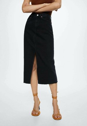 Bleistiftrock - black denim