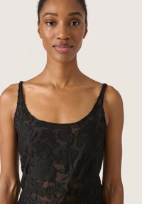 Soaked in Luxury CAMINE SINGLET - Blūze - black