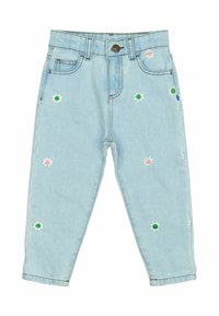 The New Siblings PORTIA CARROT - Laisvo kirpimo džinsai - light blue denim emb