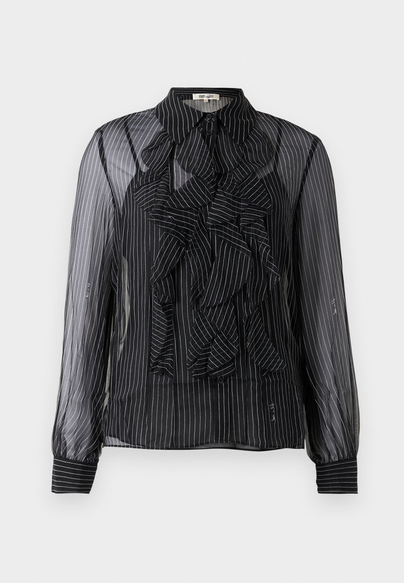 Diane von Furstenberg Overhemdblouse zwart Diane von Furstenberg Overhemdblouse zwart