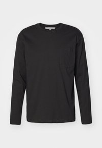 Essential Collective LONGSLEEVE SMALL POCKET ON CHEST - Μπλούζα με μακριά μανίκια - black