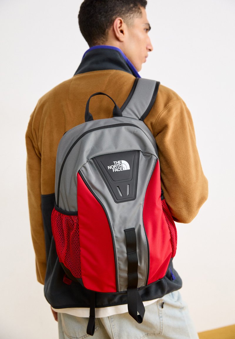 north face backpack red and grey The NF0A3KX8 Connector Backpack, Rage Red/ Asphalt / OSFA New With Tags All-Mountain Purpose 30 Backpack |
