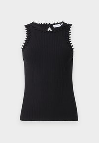 VIBABIA LEAF O NECK - Top - black beauty