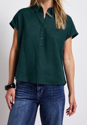 Blouse - mottled dark green