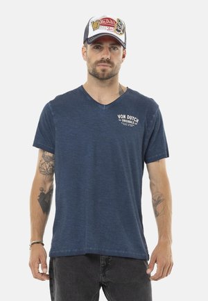 HOMME COL V EN PRINT DEVANT ET DOS WINGSCOL V EN PRINT DEVANT ET DOS WINGS - T-shirt imprimé - bleu