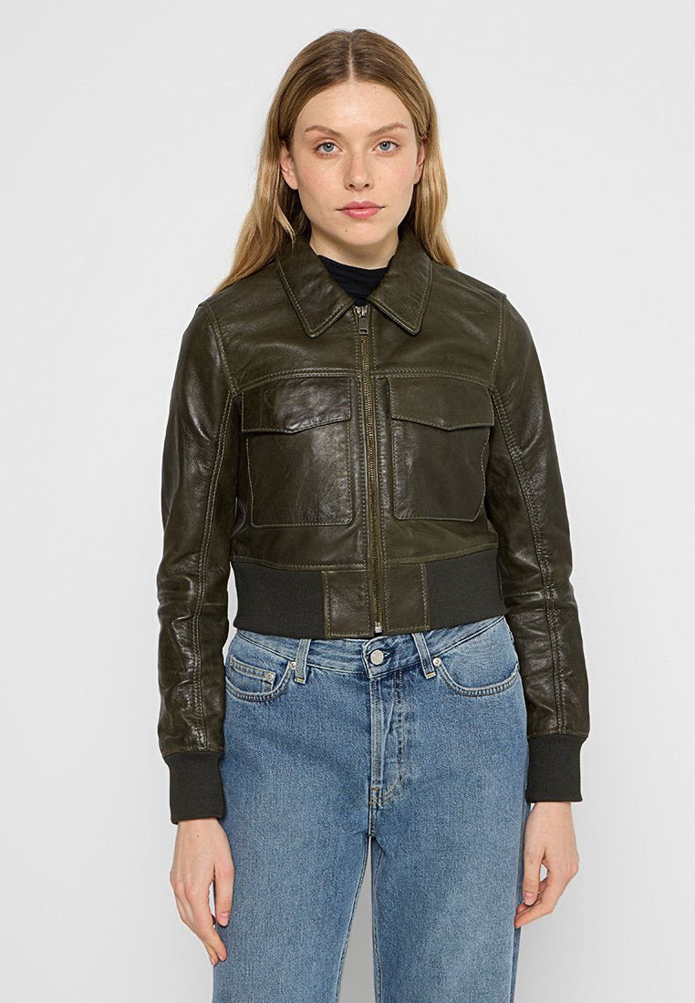 Lee Cooper Leren jas groen Lee Cooper Leren jas groen