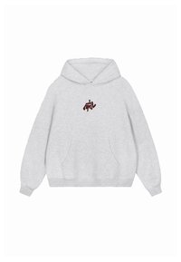 Gaiši pelēks kapuce, kas izgatavota no kokvilnas maisījuma. Ieskaitot priekšējo kangaroo kabatu, ribinātus piedurkņu galus un bordo krāsas logo, kas izvietots krūtīs.