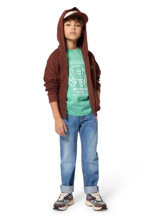 Kids around, CARDIGAN À CAPUCHE - Sweat zippé - marron fonce
