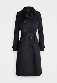 DOUBLE BREASTED BELTED TRENCH COAT - Šineļveida mētelis - dark navy
