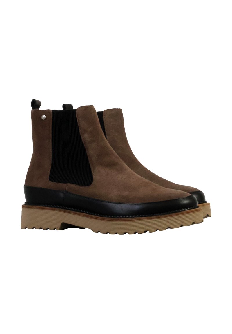 Mi-bottes Karston En Daim Marron Taupe - Taille 40, Talons Hauts, Très Bon état