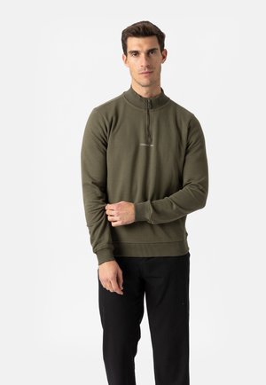 MEZZO HALF-ZIP PULLOVER - Sweatshirt - kaki