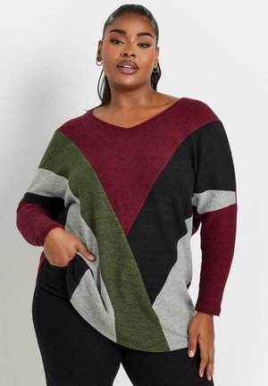 COLOUR BLOCK SOFT TOUCH  - Sweatshirt - red