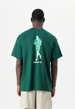 RETRO RUNNING UNISEX - Print T-shirt - collegiate green