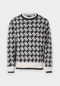 HOUNDSTOOTH SWEATER - Maglione - black/ivory petal