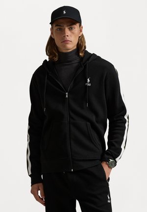 DOUBLE KNIT FULL ZIP HOODIE - Sweatjacke - polo black
