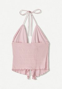 Bershka RUFFLED STRAPPY HALTER  - Felső - light pink