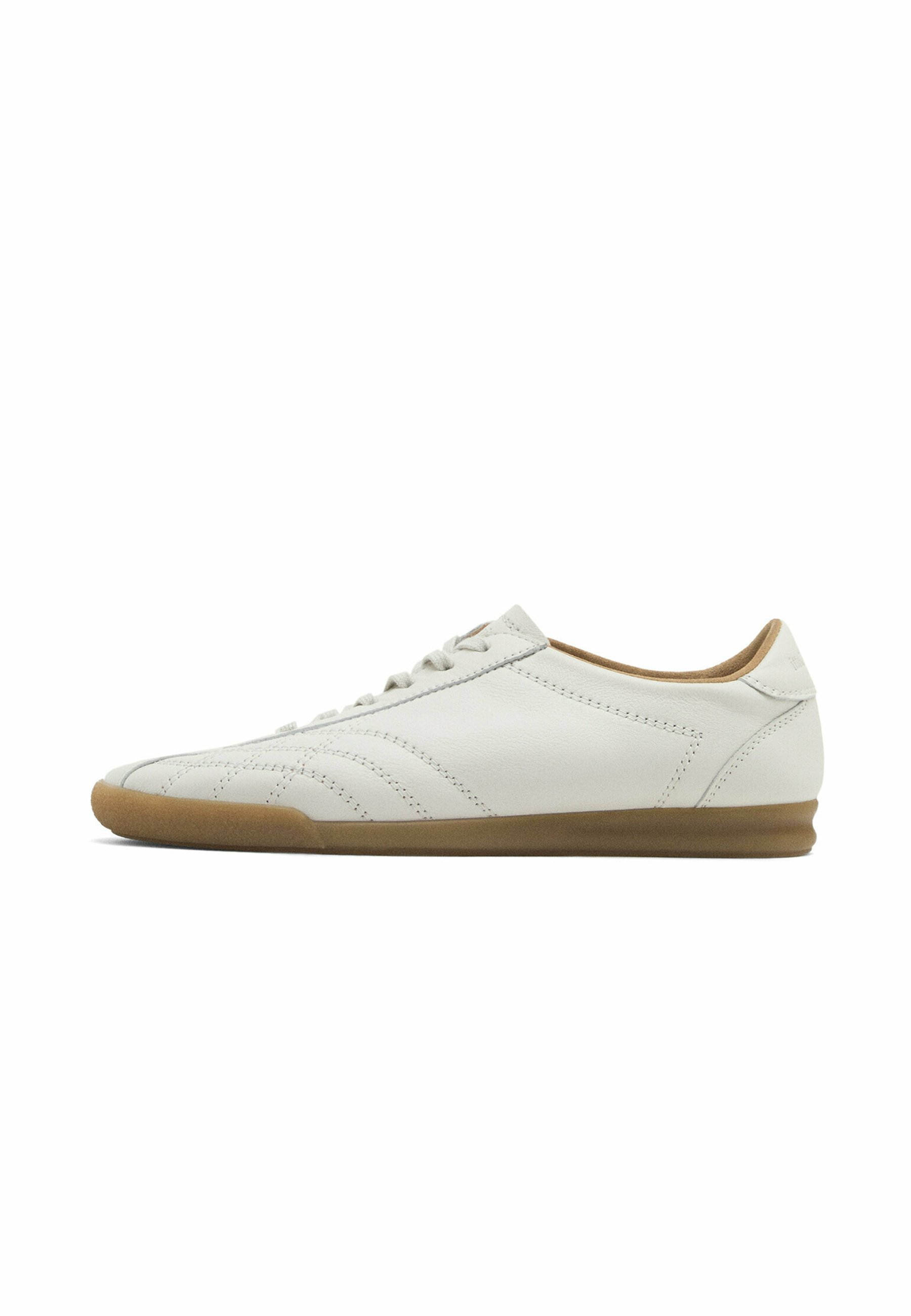 Massimo Dutti TOPSTITCHED - Trainers - white - Zalando.co.uk