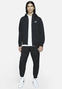 Nike Sportswear M CLUB HOODIE FZ BB - Camisola com fecho - black/black/iron grey/white