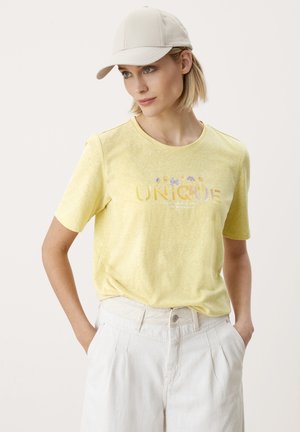 T-shirt z nadrukiem - lime placed print