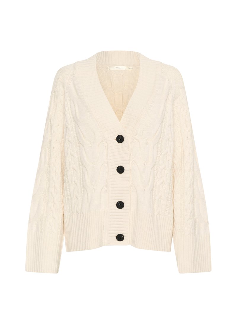 Knit Cardigan Sweater Cremefarbener Cardigan InWear CABLE