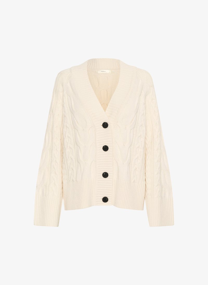 Knit Cardigan Sweater Cremefarbener Cardigan InWear CABLE