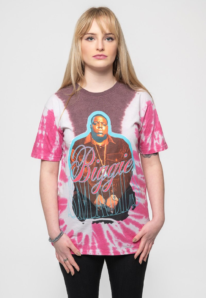 Paradiso Clothing BIGGIE SMALLS NEON GLOW TIE DYE - Print T-shirt - pink