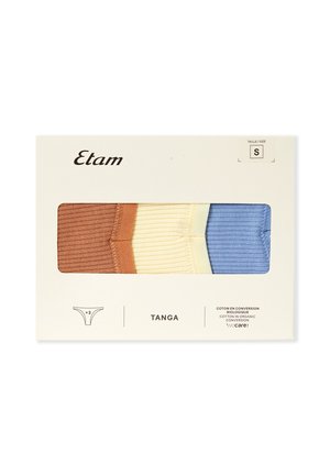 Etam, JOHN 3 PACK - Perizoma - brown/blue/yellow