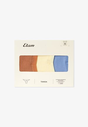 Etam, JOHN 3 PACK - Perizoma - brown/blue/yellow