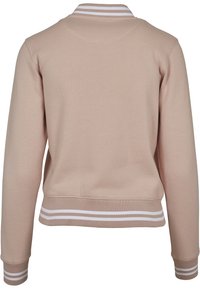 Urban Classics COLLEGE - Športna jopa s kapuco na zadrgo - lightrose